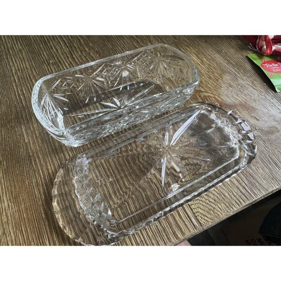 Miller Rogaska Crystal Butter Dish 7.5" w/ Cover Richmond Pattern Signed. READ - Picture 8 of 10